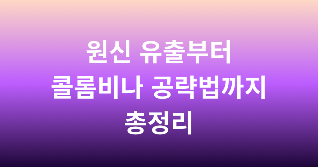 원신 유출부터 콜롬비나 공략법까지 총정리
